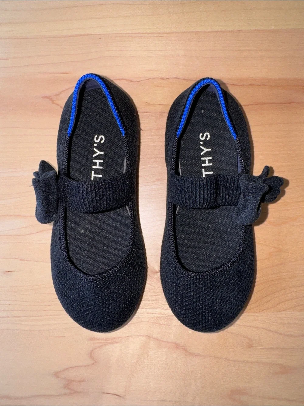 Rothy's The Kids Tux Bow Mary Jane in Knit Black 9